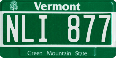 VT license plate NLI877