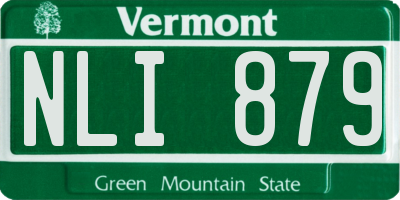 VT license plate NLI879