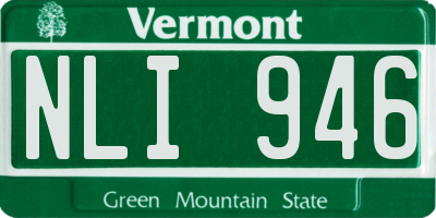 VT license plate NLI946