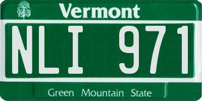 VT license plate NLI971