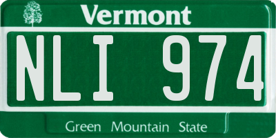VT license plate NLI974