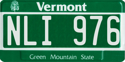 VT license plate NLI976