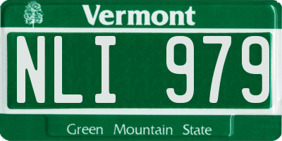 VT license plate NLI979