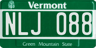 VT license plate NLJ088
