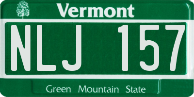 VT license plate NLJ157