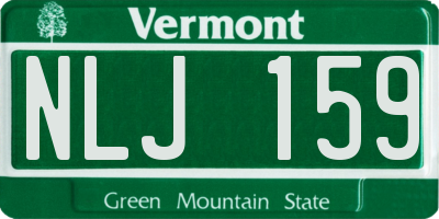 VT license plate NLJ159