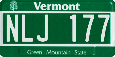 VT license plate NLJ177