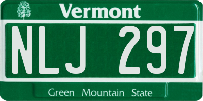 VT license plate NLJ297