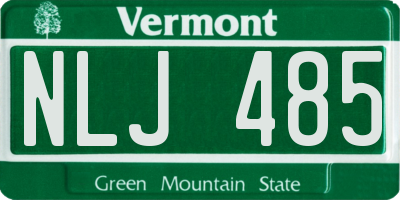 VT license plate NLJ485