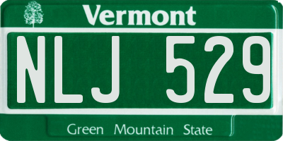 VT license plate NLJ529