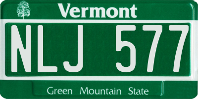 VT license plate NLJ577