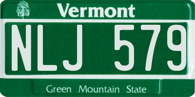 VT license plate NLJ579