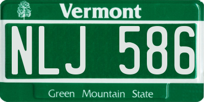 VT license plate NLJ586