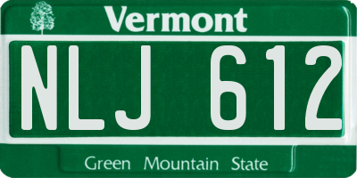 VT license plate NLJ612
