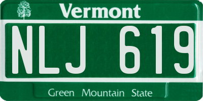VT license plate NLJ619