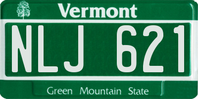 VT license plate NLJ621