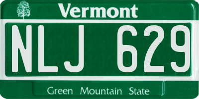 VT license plate NLJ629