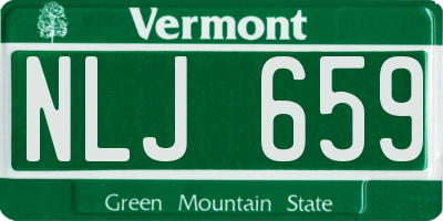 VT license plate NLJ659