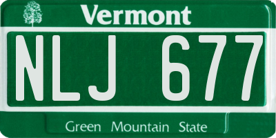 VT license plate NLJ677