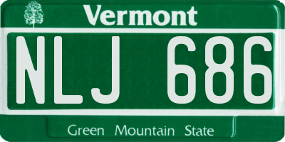 VT license plate NLJ686