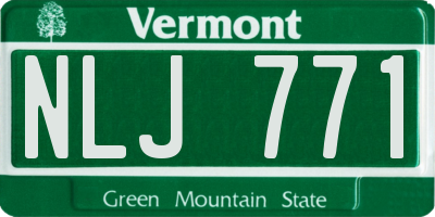 VT license plate NLJ771