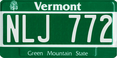 VT license plate NLJ772