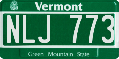 VT license plate NLJ773