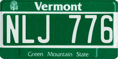VT license plate NLJ776
