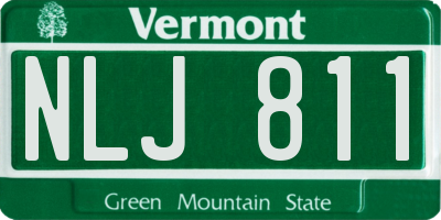 VT license plate NLJ811