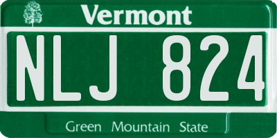 VT license plate NLJ824