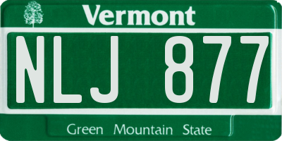 VT license plate NLJ877