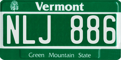 VT license plate NLJ886