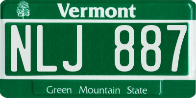 VT license plate NLJ887