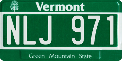 VT license plate NLJ971