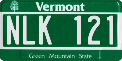 VT license plate NLK121