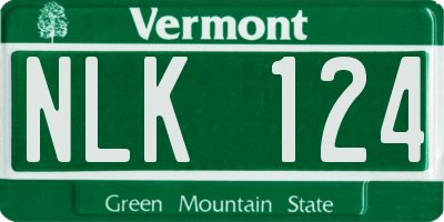 VT license plate NLK124