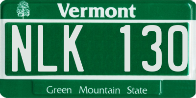VT license plate NLK130