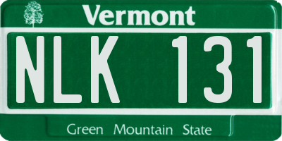 VT license plate NLK131