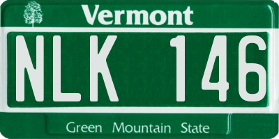 VT license plate NLK146