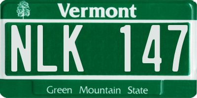 VT license plate NLK147