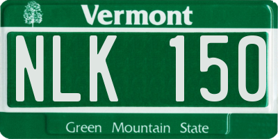 VT license plate NLK150