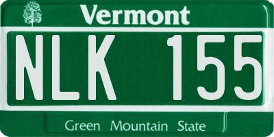 VT license plate NLK155
