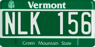 VT license plate NLK156