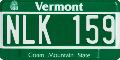 VT license plate NLK159