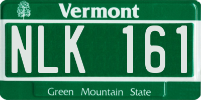 VT license plate NLK161