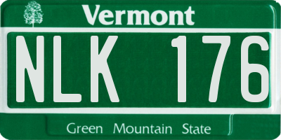 VT license plate NLK176