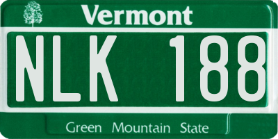 VT license plate NLK188