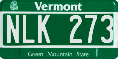 VT license plate NLK273