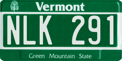 VT license plate NLK291