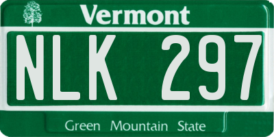 VT license plate NLK297